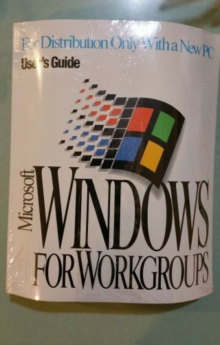 Microsoft Windows For Workgroups V3.  11 Factory Vintage Oem On 3.  5 Floppy