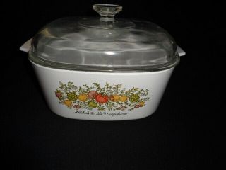 Vintage Corning Ware 5 L Spice Of Life Covered Casserole A - 5 - B With Lid