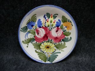 Italian Pottery 7 7/8 " Plate Multi Floral Decorative Marked Collectible Vintage