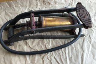 Vintage Brass W & D Classic Car Foot Pump Tyre Inflator Not 2