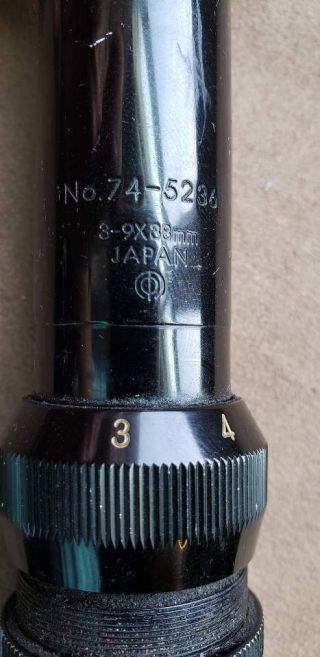 Vintage Lyman 3 - 9x 38mm Rifle Scope No.  74 - 5236 Japan 4