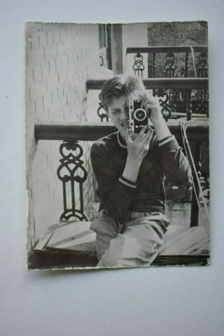 Handsome Teen Boy W/ Camera Photograph Unusual Russian Old Vintage Photo