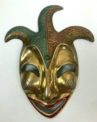Vintage Mardi Gras Decorative Mask Jester Carnival Mask Gideons Orleans