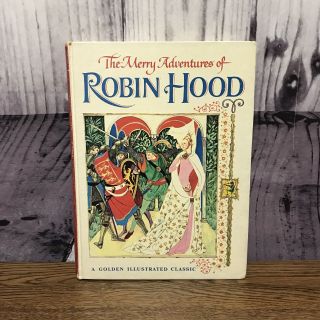 The Merry Adventures Of Robin Hood Howard Pyle 1962 Golden Press Hc Book Vintage
