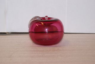 Vintage Angelo Rossi Canada Artist Signed Hand Blown Glass Apple Paperweight
