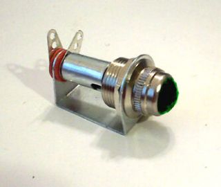 Vintage Stewart Warner Green Cut Lens Dash Gauge Panel Light Hot Rod 5/8