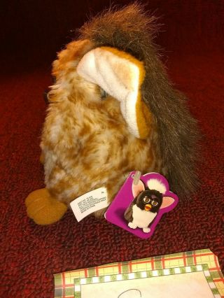 70 - 800 Furby vintage 1999 tags still attached checked white & brown (e) 4