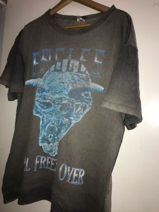 Vtg Eagles 1994 Hell Freezes Over Concert Tour Double Sided T Shirt Distressed