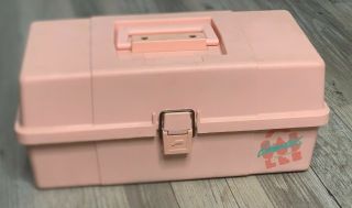 Vintage Caboodles Pink 3 - Tier Make - Up Travel Case Cosmetic Organizer Storage Xl