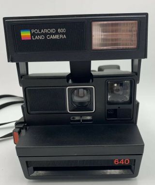 Vintage Polaroid Sun 640 Land Camera W/ Strap