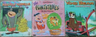 3 Vintage Whitman Tell - A - Tales Books Flintstones,  Yogi Bear,  Magilla Gorilla