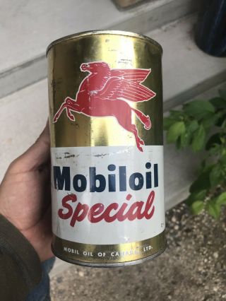 Vintage Mobiloil Special Motor Oil Can