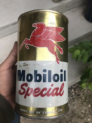Vintage Mobiloil Special Motor Oil Can 3