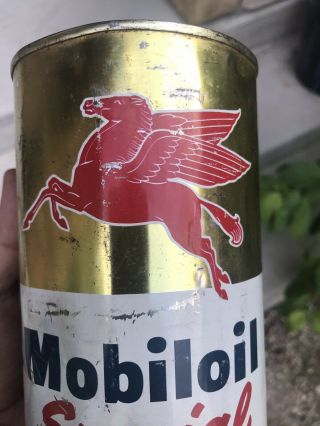 Vintage Mobiloil Special Motor Oil Can 4