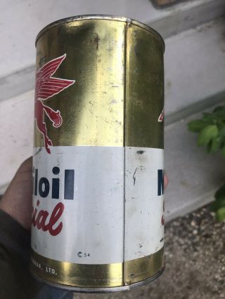 Vintage Mobiloil Special Motor Oil Can 5