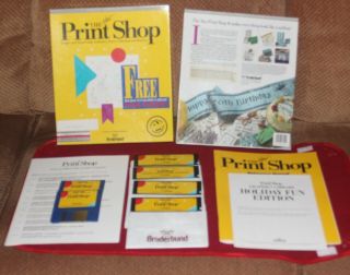 Broderbund - The Print Shop - Design Software Vintage Ibm 1989