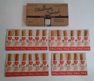 23 Brilhart Special Cane Reeds Tenor Sax King Size Reed Card Vintage