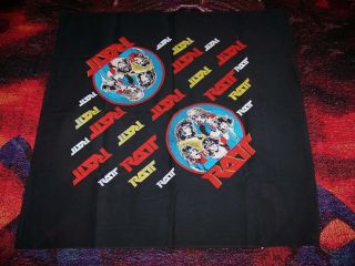 Nos Vintage 1980s Ratt Bandana Scarf Wall Hanging Headband Banner Tapestry