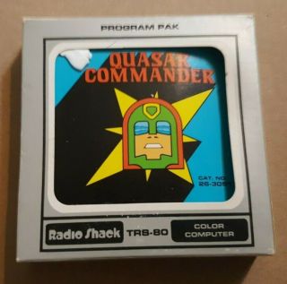Rare Early Tandy Radio Shack Color Computer Software Pak - Quasar Commander Nmip