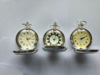 3 X Vintage Mechanical Railway Pocket Watches