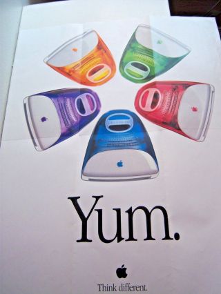 Iyum Apple Macintosh Think Different Icandy Computer Poster 1990s 2000s Vintage