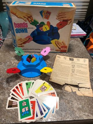 Vintage 1964 Hands Down Board Game Complete - Ideal Family Fun Collectors