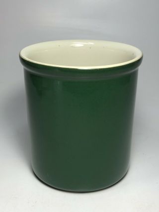 Vintage Hall China Green 301 Utensil Jar Holder Crock Restaurant Ware