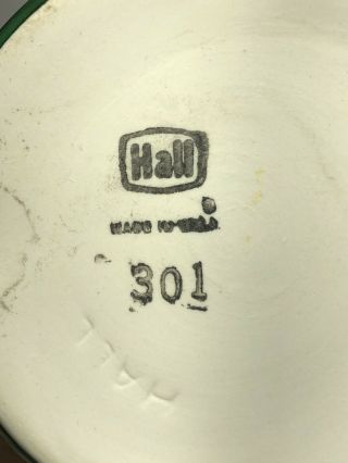 Vintage HALL China Green 301 Utensil Jar Holder Crock Restaurant Ware 4