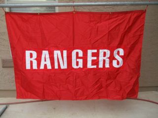 Vtg 1980s Ft.  Benning Rangers Ranger School Red & White Banner,  Flag