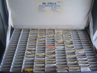 Vintage Bb - Stella Round Unbreakable Crystals W/ Box