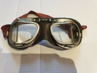 Halcyon Mark 9 Vintage Driving Motorcycle Aviation Goggles Brown