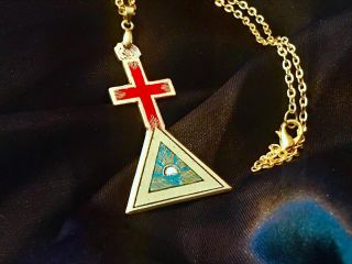 Golden Dawn Rose Cross Supernal Triangle Solid Brass Rosicrucian Occult Magick