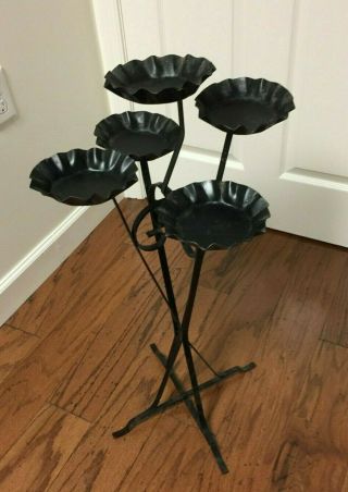 Vintage Wrought Iron 5 - Tier Plant Stand