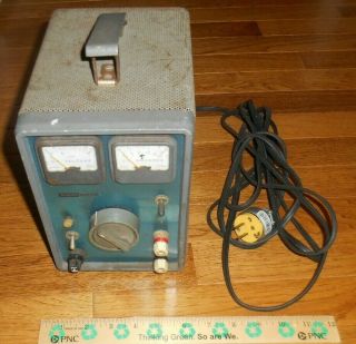 Vintage Eico 1064s 6v / 20a - 12v / 10a Variable Battery Charger And Eliminator