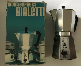Vintage Bialetti Moka Express 12 Cup Stove Top Espresso Percolator Italy Box