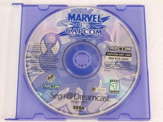 Vintage Sega Dreamcast Marvel Vs.  Capcom Clash Of Heroes Video Game Disc