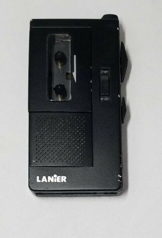 Vintage Harris Lanier P155 Portable Micro Cassette Dictation Recorder w/Case 2