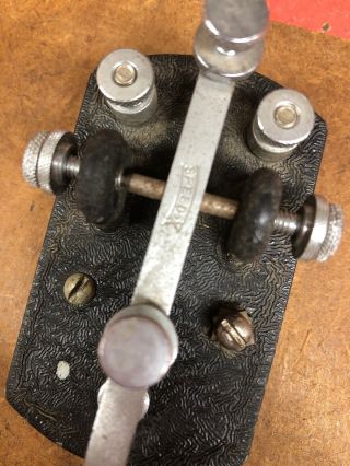 Vintage old SPEED - X telegraph Morse code straight key 2