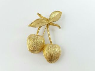 Vintage 1960s Sarah Coventry Golden Cherries Brooch 1965 Coventry Jewelry