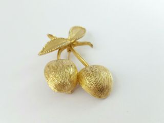 Vintage 1960s Sarah Coventry Golden Cherries brooch 1965 Coventry jewelry 2