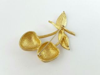 Vintage 1960s Sarah Coventry Golden Cherries brooch 1965 Coventry jewelry 4