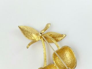 Vintage 1960s Sarah Coventry Golden Cherries brooch 1965 Coventry jewelry 5