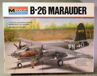 Monogram 1/48 B - 26 Marauder Vintage Plastic Model Kit