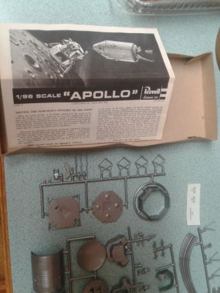 Revell APOLLO SPACECRAFT 1/96 Scale Plastic Model Kit UNFINISHED Vintage 1969 4