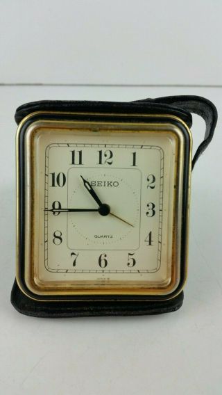 Vintage Seiko Travel Alarm Clock Pocket Lightweight Quartz Japan
