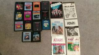 14 Vintage Atari 2600 Games Pac - Man.  Kaboom.  Combat Not