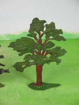 vintage britains & other lead trees x3 include swing tree toy models 1044 3