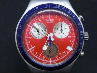Vintage Swatch IRONY SWISS CHRONOGRAPH Wrist Watch ② W638 2