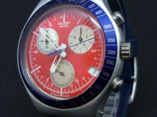 Vintage Swatch IRONY SWISS CHRONOGRAPH Wrist Watch ② W638 5