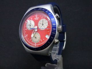 Vintage Swatch IRONY SWISS CHRONOGRAPH Wrist Watch ② W638 6
